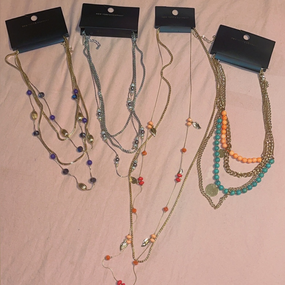 New York & Company Multicolor Beaded Necklace Collection